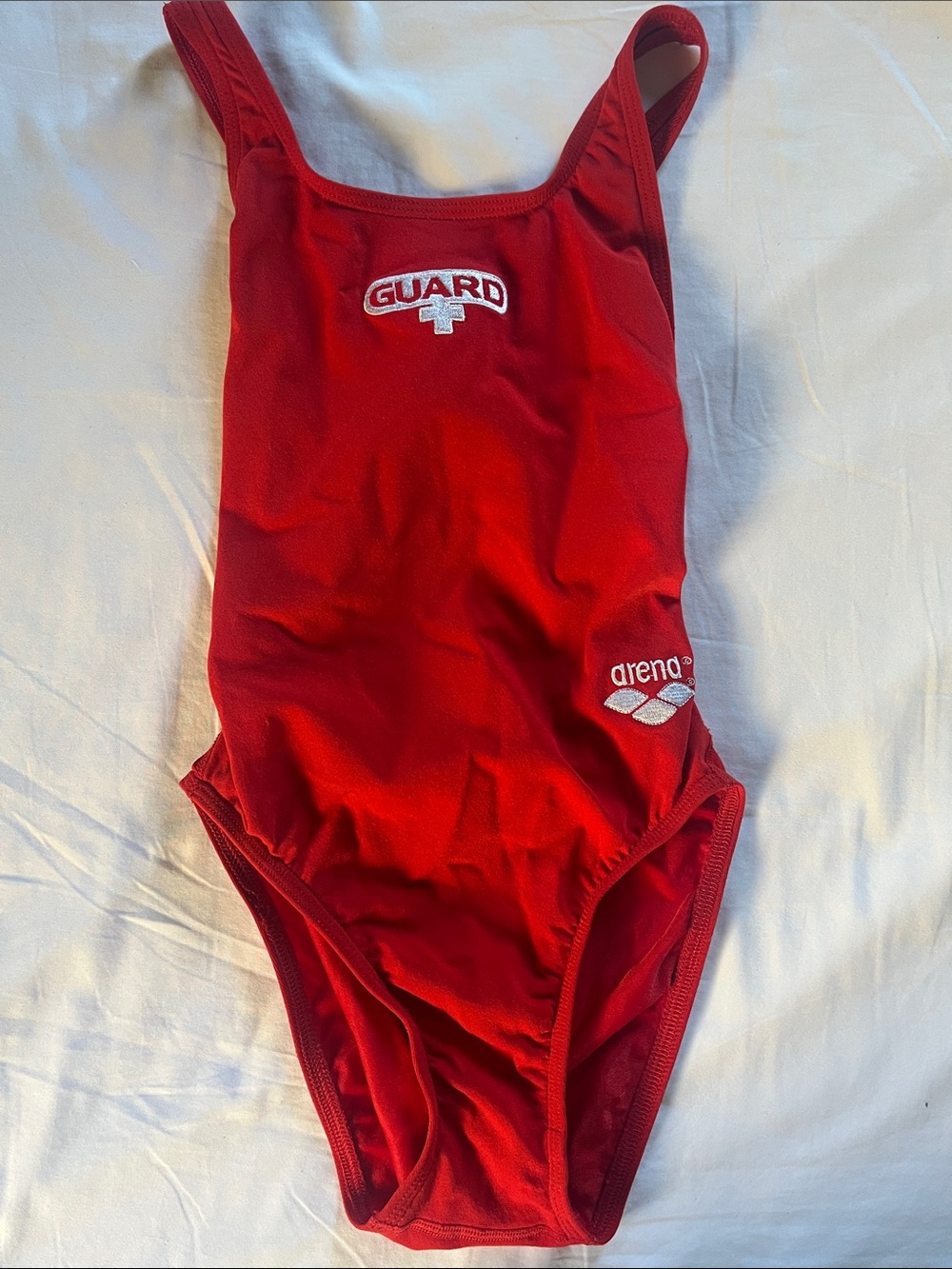 Arena XS Red vintage One-Piece lifeguard Swim Suit